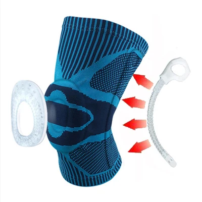 1 шт. тканевые силиконовые наколенники поддерживающие наколенники для волейбола баскетбола Meniscus наколенники спортивные защитные наколенники - Цвет: HX053 blue