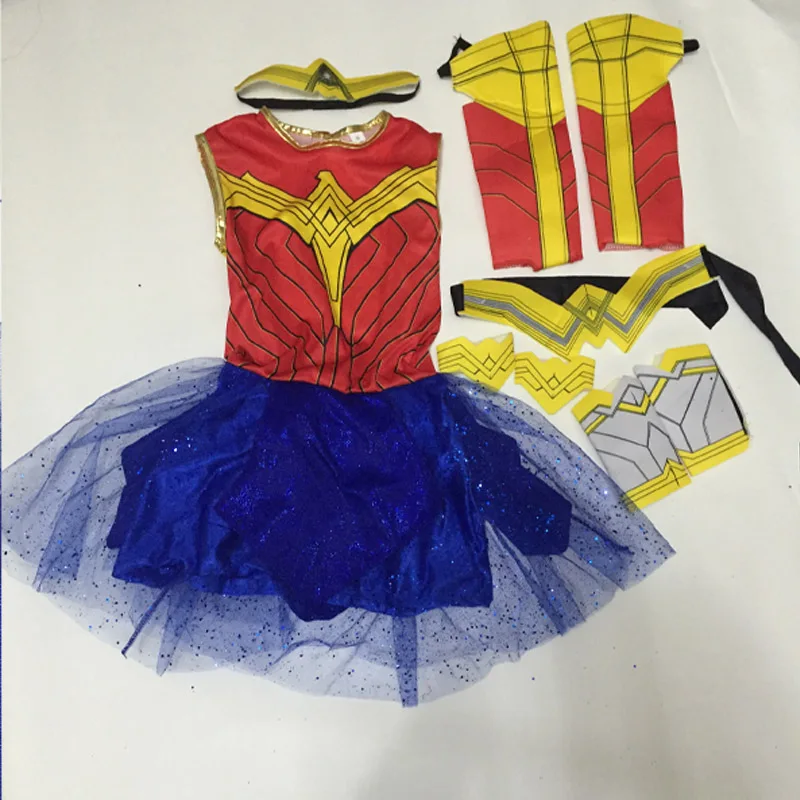 Purim Deluxe Wonder Woman Costume Cosplay Halloween Superhero Girls Child Dawn Of Justice Princess Diana Dress Up Suit (13)