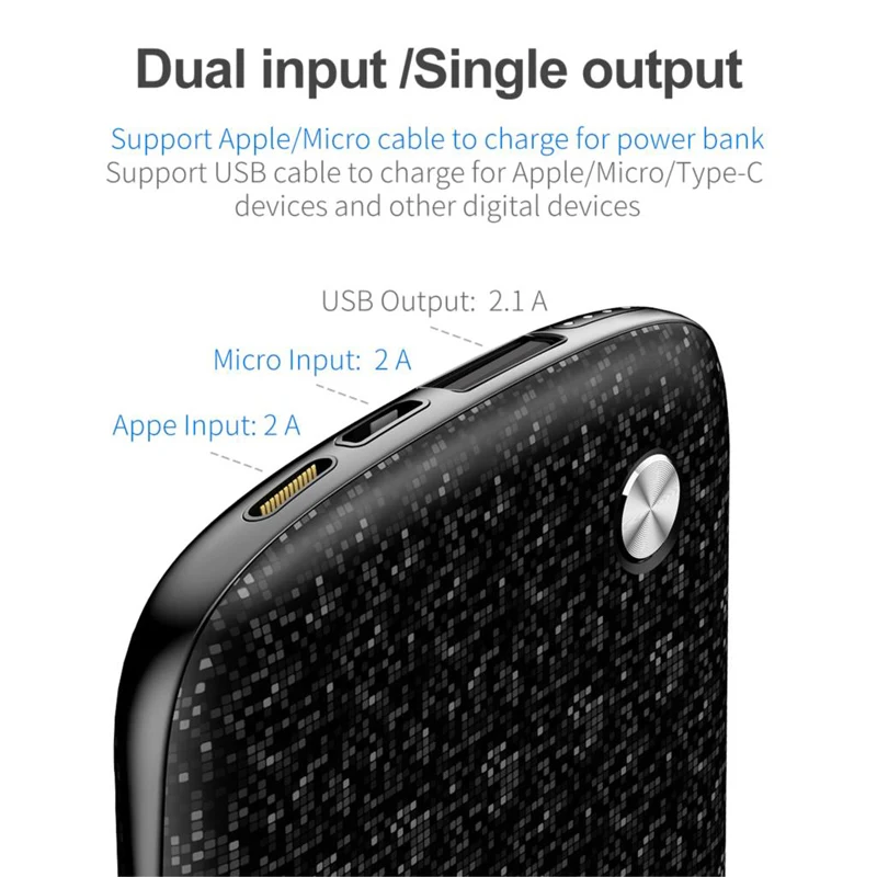 Baseus 10000mAh USB Power Bank 15mm Ultra Slim Powerbank Portable External Battery Charger For iPhone Mobile Phone Poverbank