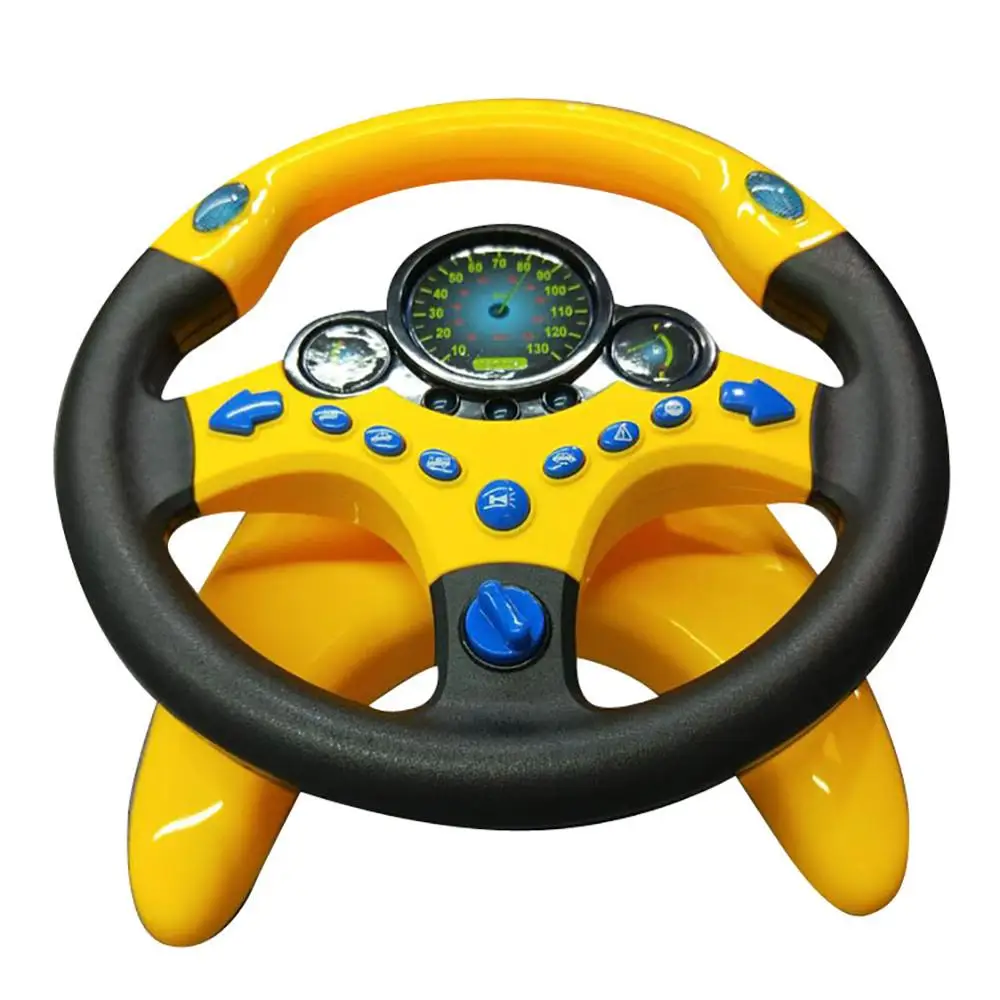 

Pretend Play Electric Steering Driving Wheel Sound Light Education Kids Toy