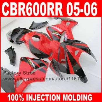 

plastic Injection Molding for HONDA CBR600RR fairings kit 2005 2006 CBR 600 RR 05 06 red black fairing body kits