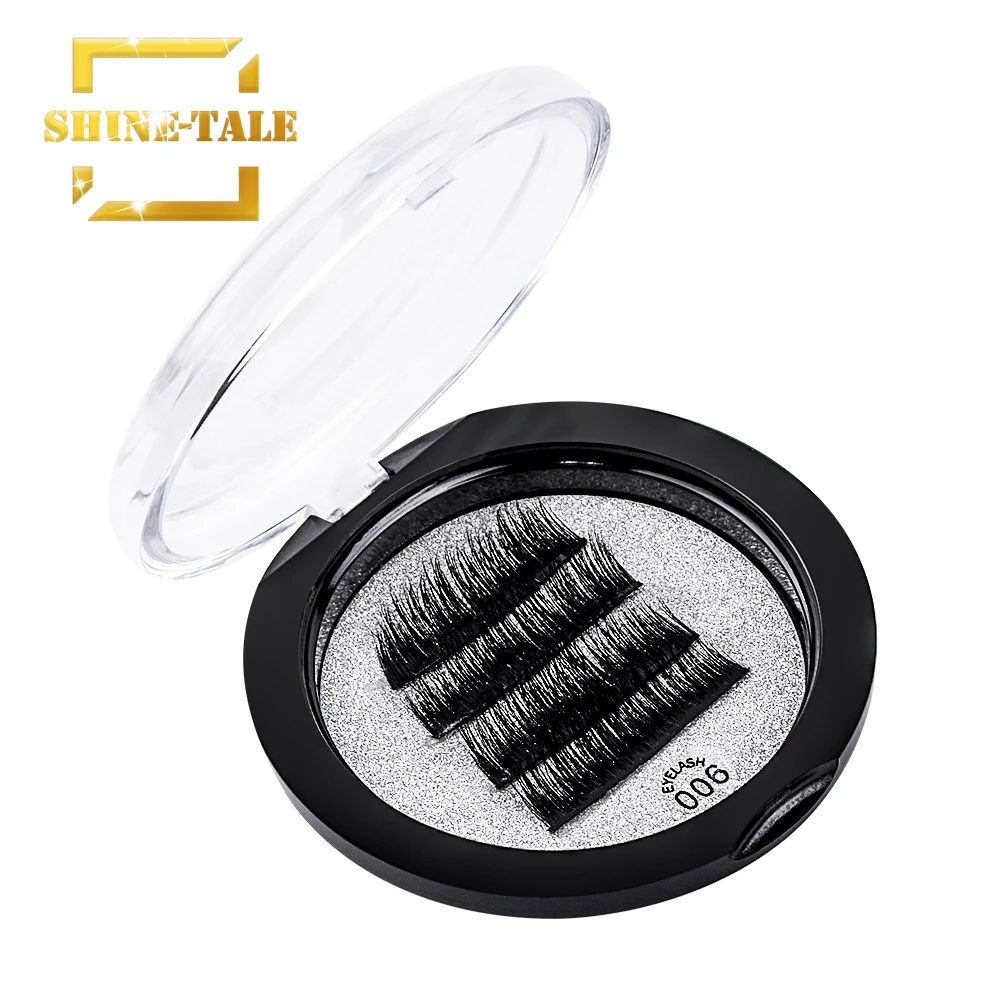 

Shine-tale 3D Mink Eyelashes 2 Magnets Reusable Natural Long Full Eye Magnetic eyelashes