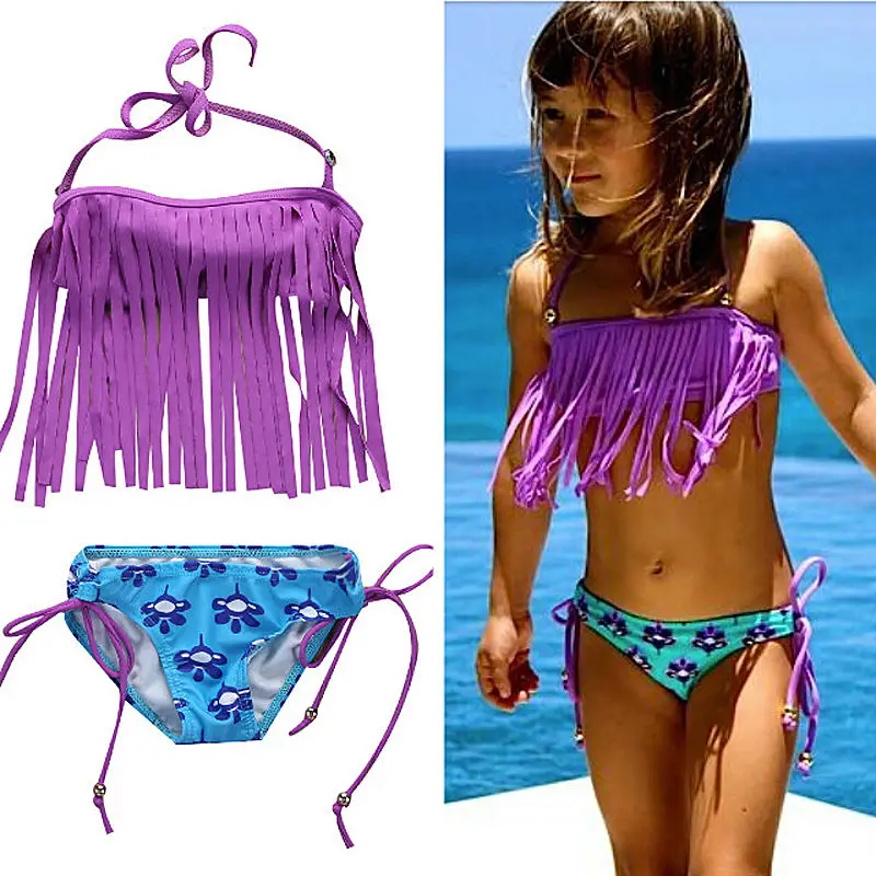 Toddler Kids Girls Swimwear Swimsuit Tankini Set Bathing Suit Swimming Beachwear