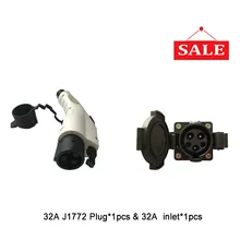 Duosida 32A SAE J1772 Уровень 2 штепсельная вилка переменного тока и розетка без кабеля для EV/электрической зарядки автомобиля или зарядной станции