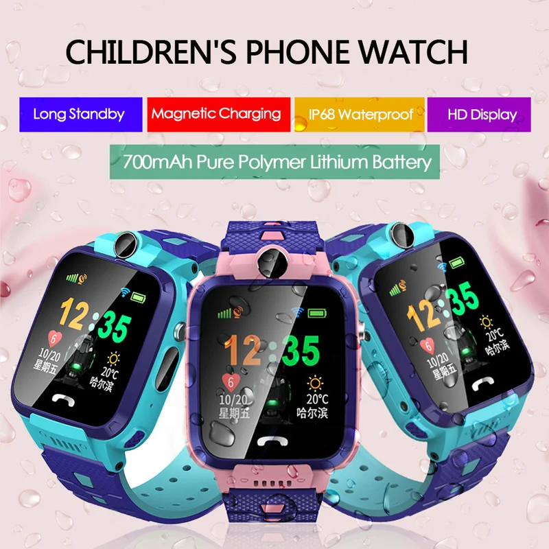 

Waterproof Kids Smart Watch SOS Antil-lost Smartwatch Baby 2G SIM Card Clock Call Location Tracker Smartwatch PK Q50 Q90 Q528.
