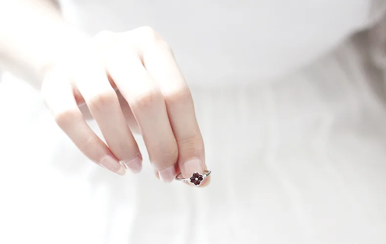 Женские винтажные серебряные кольца CC обручальное кольцо с красным бамбуковым