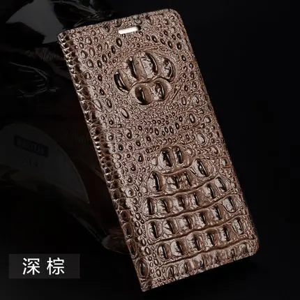 Чехол-книжка из натуральной кожи оптом для Xiao mi 9 9se чехол дешевая крокодиловая задняя текстура чехол для mi 8 Lite ручной работы чехол для телефона - Цвет: 02-Deep brown