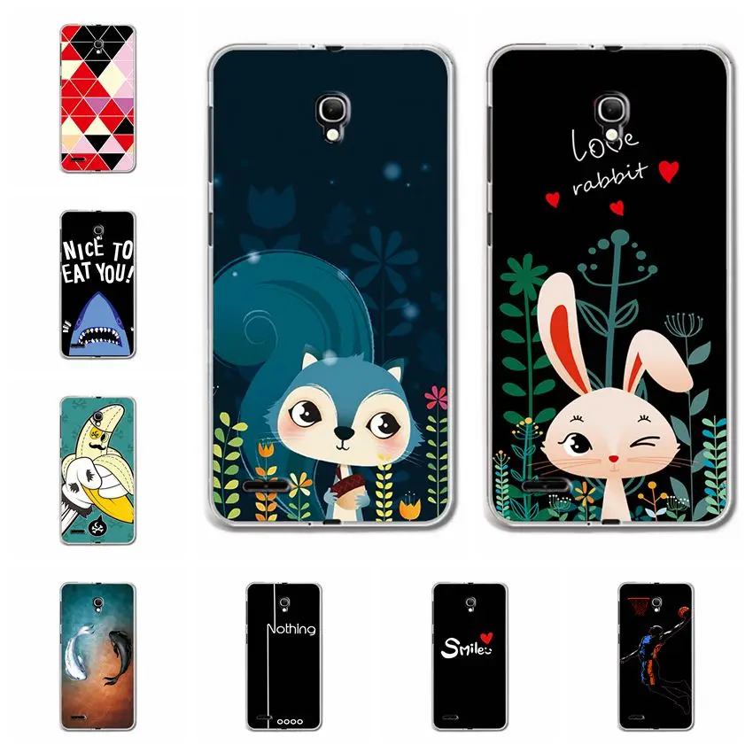 

Coque For Alcatel Pop 2 (5.0") 7044X Cases Bunny Animal Phone Case Fundas For Alcatel One Touch Pop 2 7043 7043Y 7044 Cute Shell