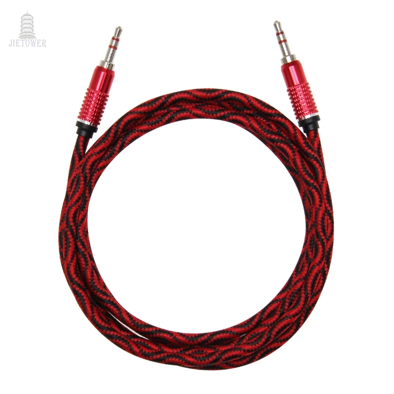100pcs Python Crocodile pattern Snake skin audio cable Extension Hi Fi Stereo Headphone 3 5 Jack Cable for MP3 MP4 Player Car
