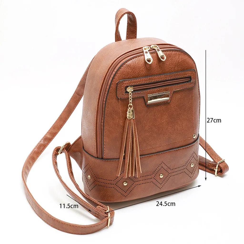 Женская модная сумка на плечо с кисточками полые модные рюкзаки mochila para hombre рюкзак женский#400