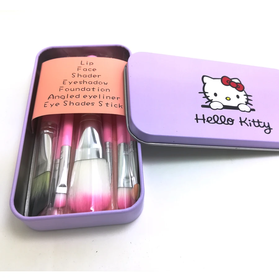 

Hello Kitty Make Up Brush Powder Foundation Lip Makeup Brushes Set Professional Eyebrow Face Brushes Pincel Maquiagem Brochas