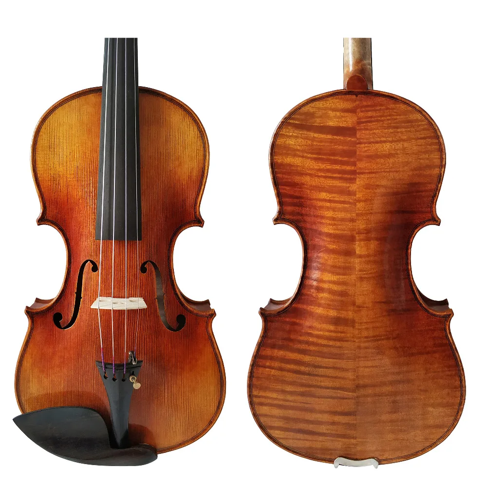 

Free Shipping Copy Stradivarius 1689 100% Handmade Oil Varnish Violin FPVN05 Seasoned Wood with Foam Case and Bow