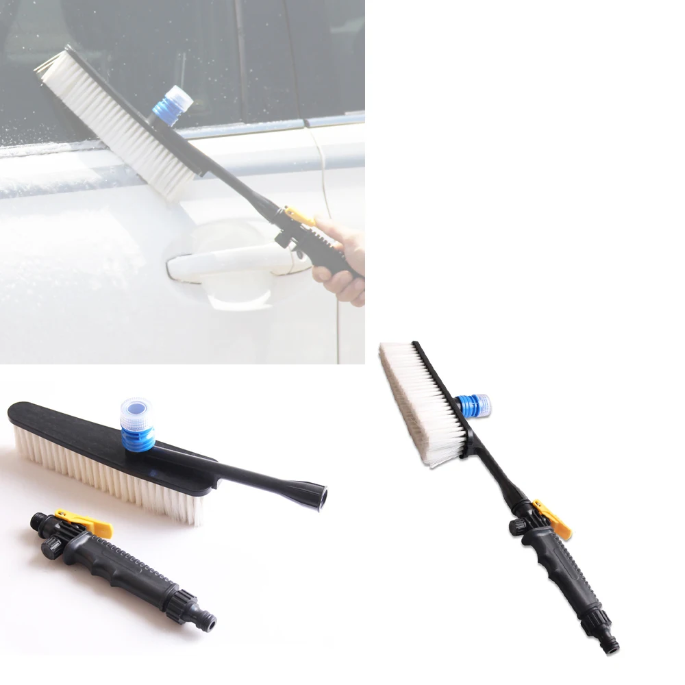 

1 Set Car Wash Brush Long Handle Switch Water Flow Foam Gun Car Cleaning Tool Superfine Wire