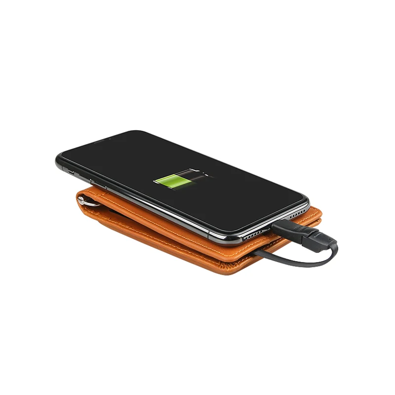 BISI GORO 2019 New Unisex Smart Wallet With USB Charging Wallet Adapt For Ipone And Android Type-C Capacity 4000 mAh 3 Colors