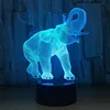 Lampe 3D à l'effigie de l'éléphant de la danse du Zoo, luminaire décoratif en 7 couleurs, Illusion d'optique, LED ► Photo 2/6