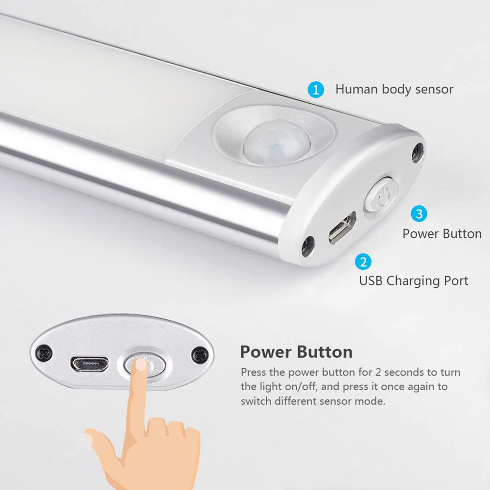 

Hot Portable Under Cabinet Lights LED Motion Sensor Closet Lights Stick-on Wireless LED Light Bar XJS789