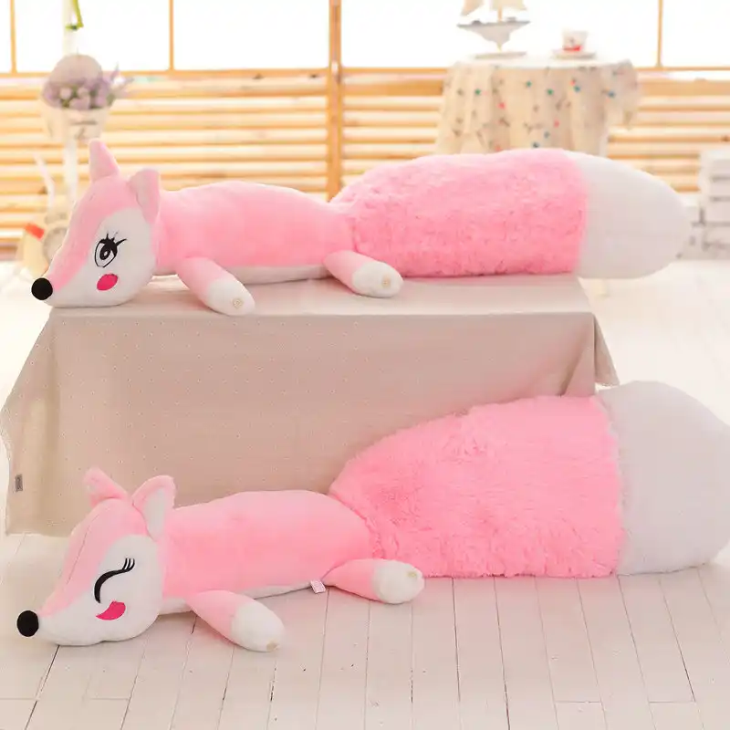 pink stuffed fox