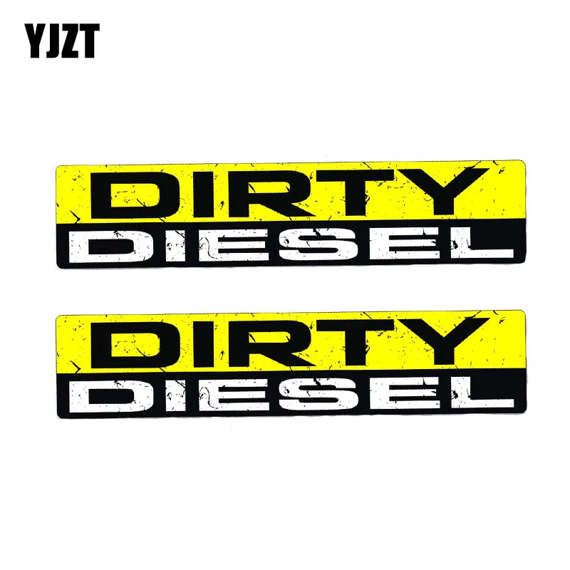 

YJZT 2X 15CM*3CM Funny DIRTY DIESEL Car Sticker Personality Body Decal PVC 12-0007