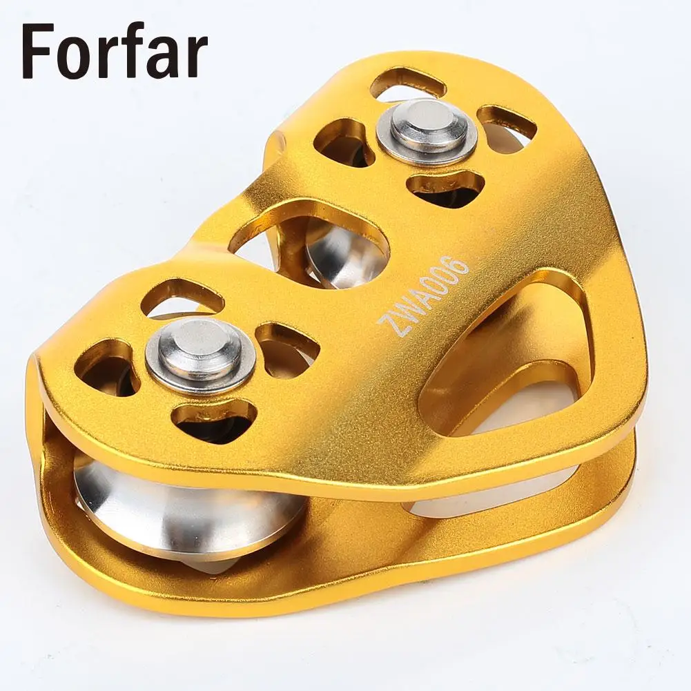 

Heart Shaped Pulley Strong Climbing Cableway 30KN / 6700lbs Gold Rock Climbing Adventure Rope Rappelling Survival Equipment