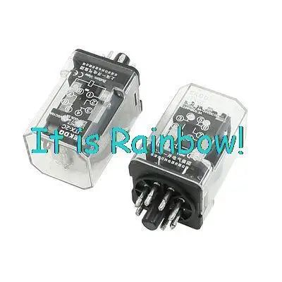 

Free Shipping Pair DC 24V Coil General Purpose Power Relay 8P DPDT 2NO 2NC JTX-2C