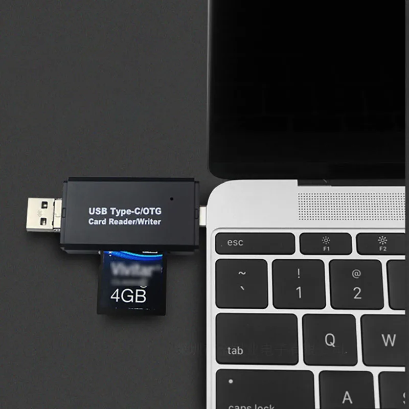 Multi-Функция 3 в 1 картридер SD карты TF триплет OTG USB 2,0 Тип C Smart Card Reader Кабель-адаптер портативных ПК