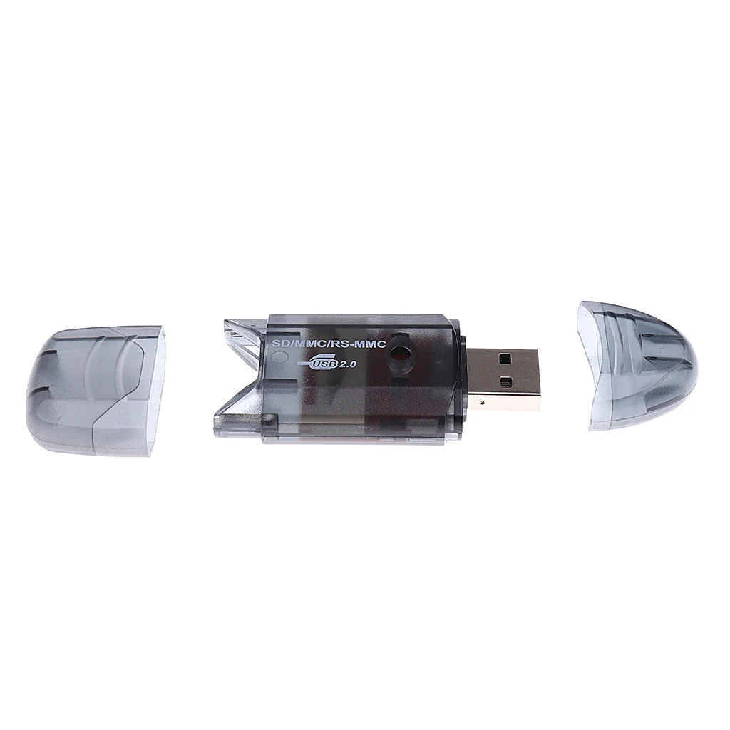 USB 2.0 Memory Card Reader Writer Adapter for SD SDHC TF Card-Black