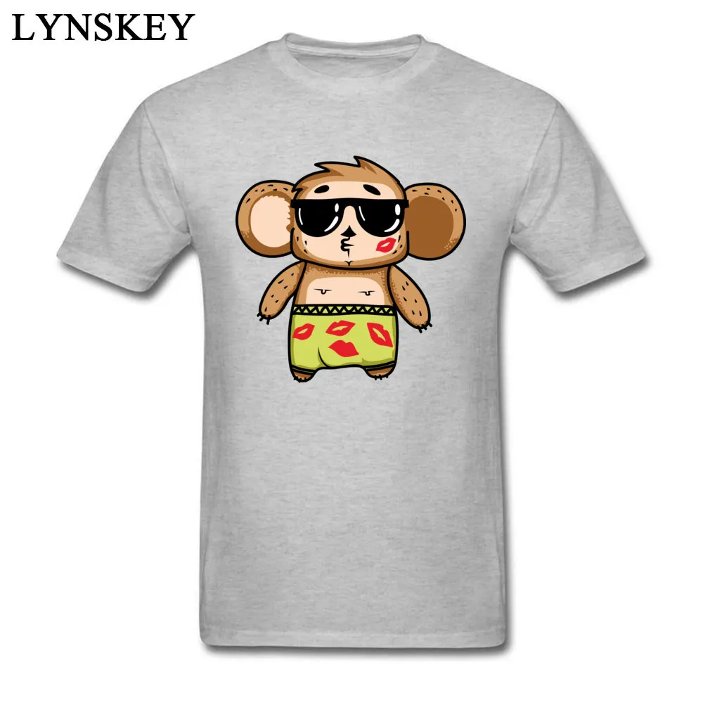 Casual Autumn Cheburashka Party Tops Tees 2017 Fashion O Neck Short Sleeve 100% Cotton Men T-Shirt Normal Tee-Shirts Cheburashka Party grey