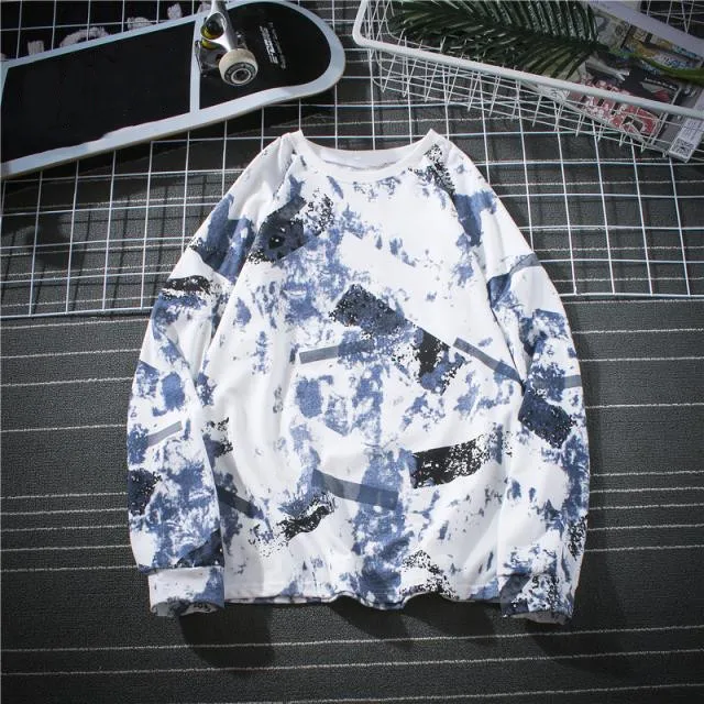 

Mr.nut men and women graffiti clothes street fashion hip hop street dance loose round neck to wear a long-sleeved hoodie