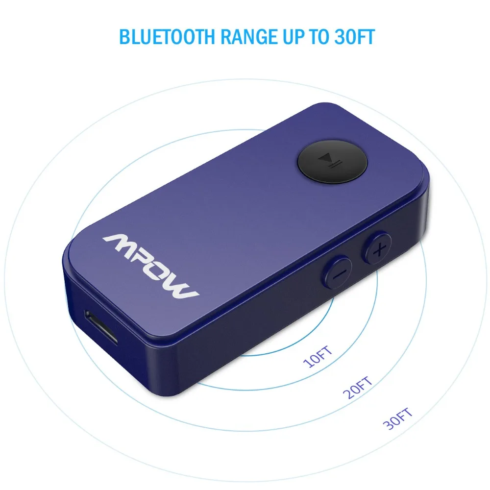 VicTsing Bluetooth Receiver Portable Bluetooth 4.1 Car Aux Adapter Hands-free Audio Adapter Wireless Car Audio Stereo System     (5)