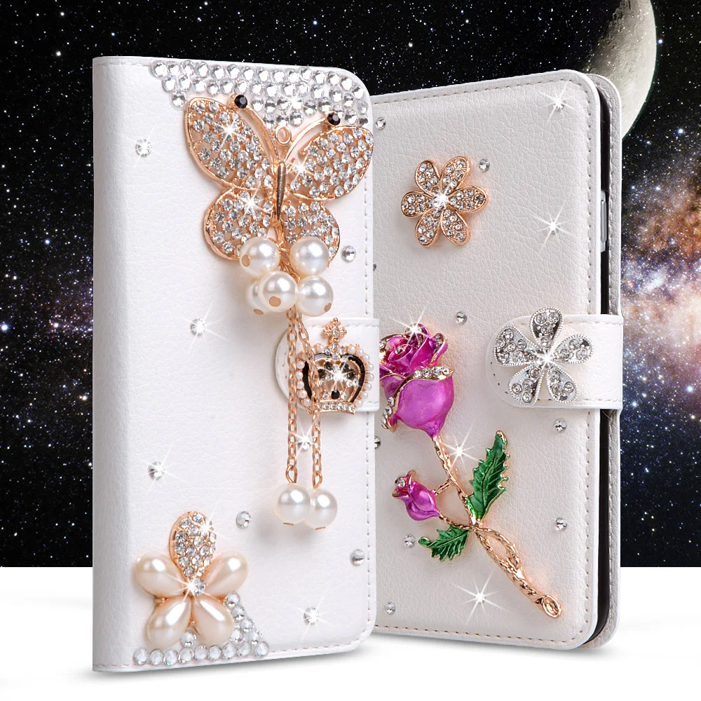 

For Xiaomi Mi Max Case Luxury 3D Rhinestone Hand-made Cover For Xiaomi Mi Max Leather Phone Cases Stand Flip Wallet + Card Slot