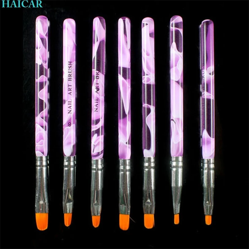 Pen Brushes 7 PCS Acrylic Nail Art Pen Tips Builder Brush Painting