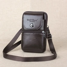 Золотая Коралловая поясная мужская сумка-пояс из натуральной кожи Модный чехол для телефона Hip Fanny Pack кошелек дорожная поясная сумка через плечо