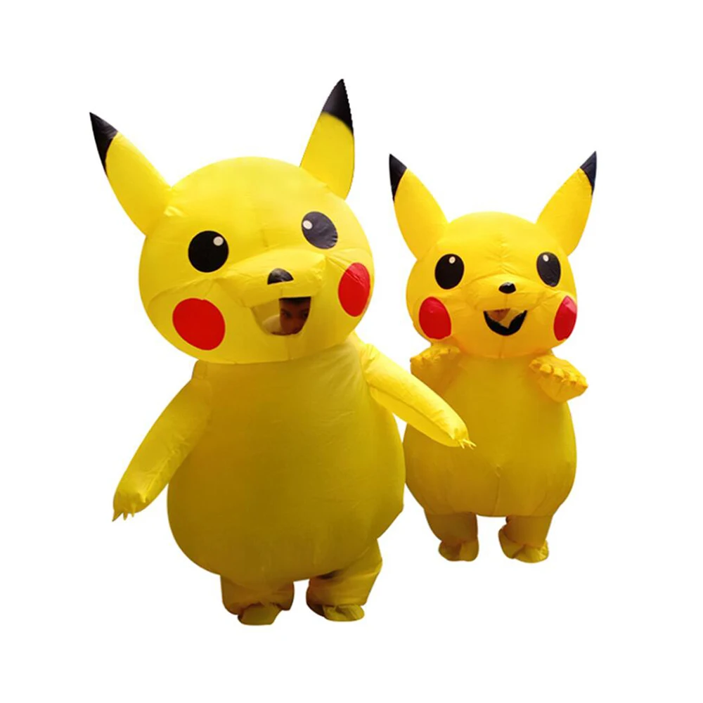 Us 3073 30 Offyellow Inflatable Pikachu Costume Pokemon Costumes Anime Cosplay Party Dress Halloween Costumes For Men Adult In Anime Costumes From