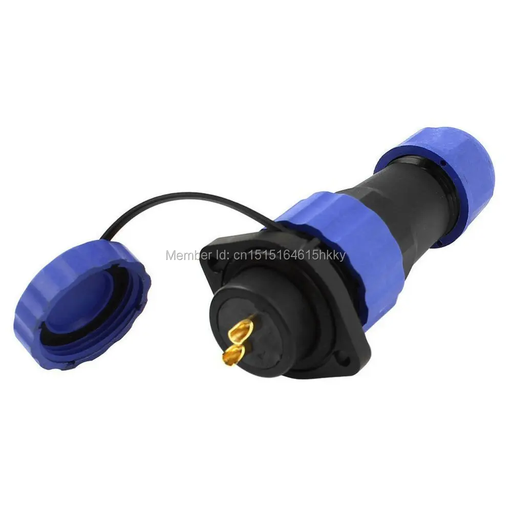 

SD20 20mm 2 Pin Flange Waterproof Aviation Connector Plug Socket Straight IP68