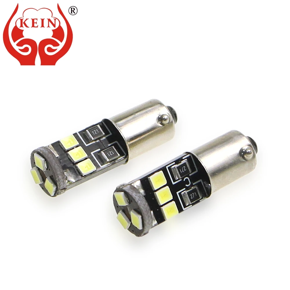 

KEIN 50PCS ba9s led t4w car light bulb 2835 9smd led auto license plate reading dome interior vehicle signal lamp 12V for Toyota