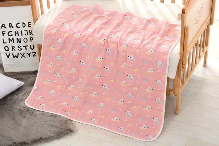 Новый 6 Слои натуральная детское одеяло детские пеленальный 110*110 см Обёрточная бумага новорожденных супер мягкие детские постельные