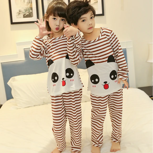 2017 autumn kids long sleeve pajamas set baby sleeping set boy