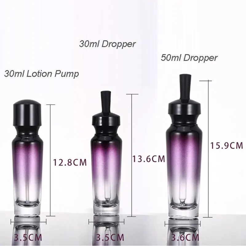 Fresh Style Purple Serum Package Beauty Spray Pet Bottle 60ml 100ml Lotion  Pump Cosmetics Skincare Packaging Cream Jar Set - China Brush Pumphead,  Facial Massage Bottle