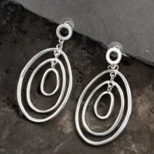 Серебряные серьги-гвоздики для женщин ювелирные изделия геометрический металл мода Женские Висячие Серьги Подвески brincos подарок