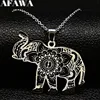 2022 Fashion Black Silver Color Stainless Steel Chain Necklace for Women Elephant Choker Necklace Jewelry collares mujer N18748 ► Photo 1/6