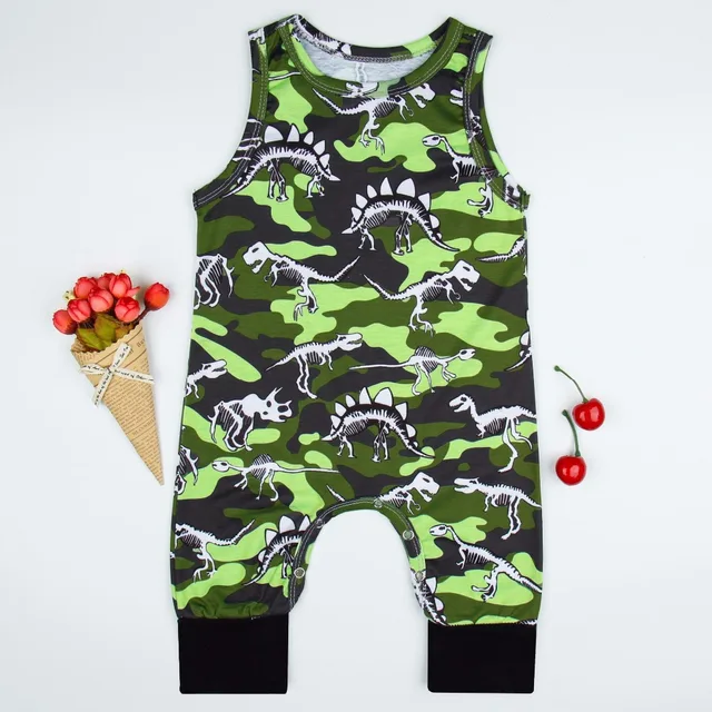 Dinosaur Romper Baby Girl Jumpsuit Cotton Polyester Summer Fall