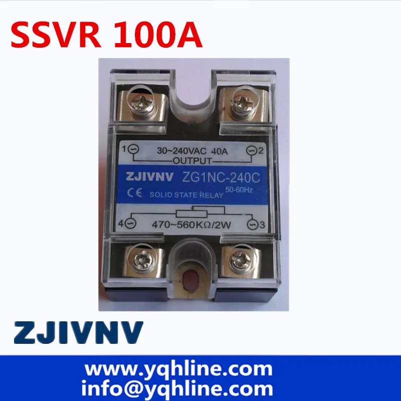 

High Quality SSR-VA 100A solid state voltage regulator SSVR ZG1NC-2100C factory outlet Control voltage: 470-560Kohms