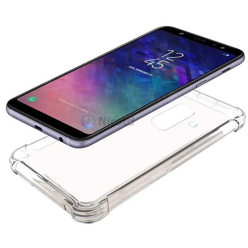 Transparent Soft Cases For Samsung Galaxy A8 2018 plus Luxury Ultra Thin Cover Clear Silicone TPU Case for Samsung A6 plus 2018 (4)
