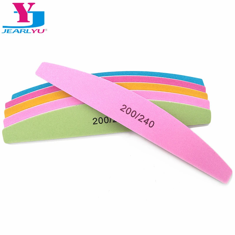 

50 Pcs/lot Nail Buffer Files 200/240 Grit 2 Side Boat Washable Shaped Nail File Professional Manicure Tools Repeatedly Nail File
