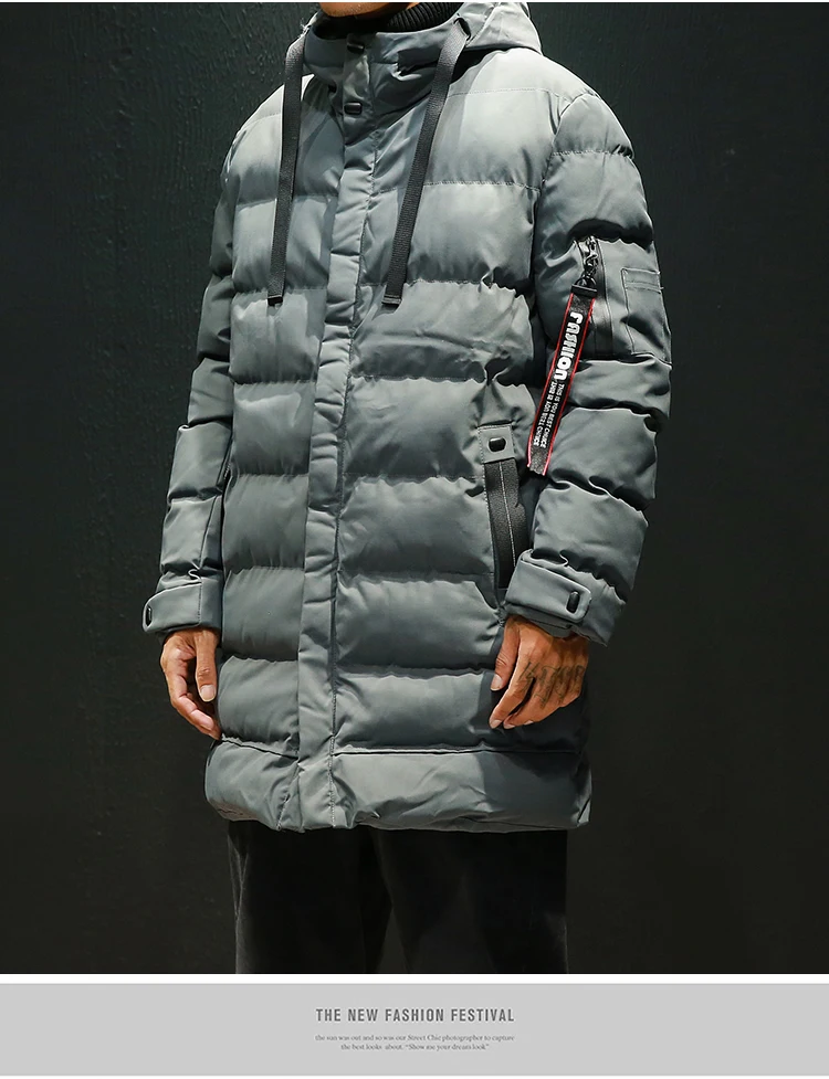 M-4XL, 5XL, длинное мужское зимнее пальто с капюшоном, длинное зимнее пальто, Мужская Толстая парка, мужские свободные теплые мужские зимние куртки и пальто