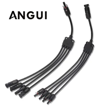 

1Pair x PV 4Y Branch parallel connection 30A 1000V Electrical 4Y Connector Photovoltaic 4pcs solar Panel Cable Wire Connect