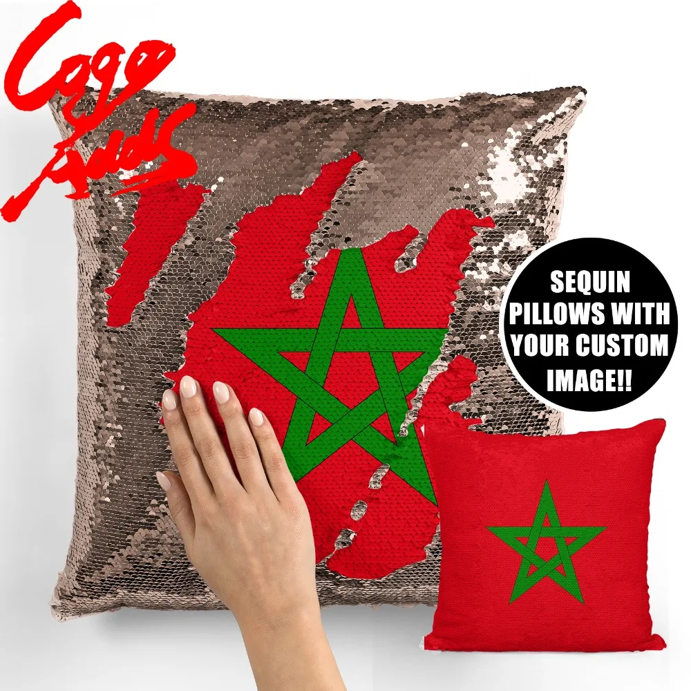 

Morocco home decoration accessories room decoration cushion cover throw pillows reversible mermaid sequin pillow case cover