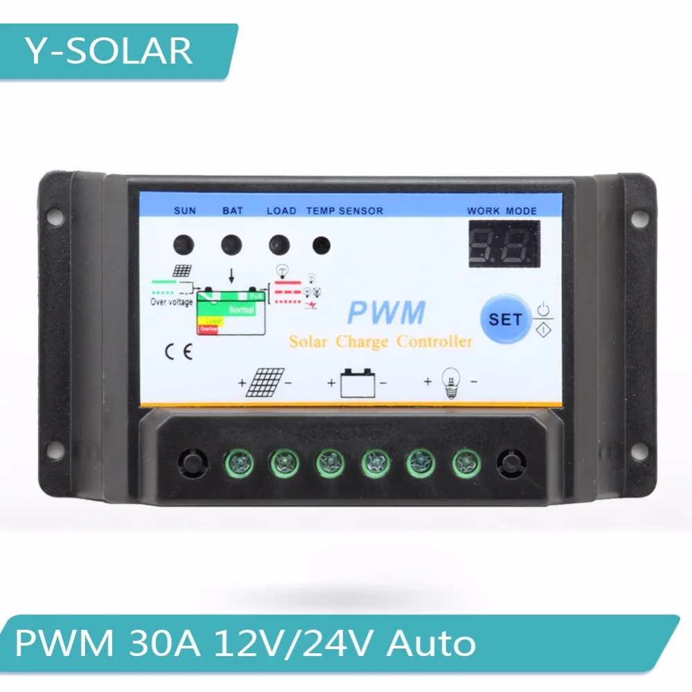 PMW Solar Charger Controller 12V 24V 48V LED Auto Adapt Panel Battery