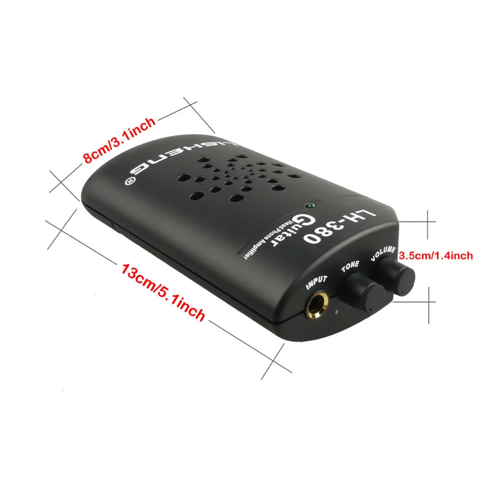 Mini Portable Electric Bass Guitar Amplifier 9V 1 3W Audio Guitar Amp With Distortion Effect Clip AMP Headphone Speaker 100 D