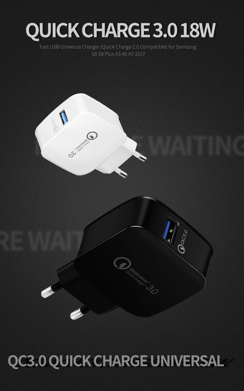 ZDWTYL Quick Charge 3,0 QC 3,0 USB Turbo стены Fast Travel Зарядное устройство для SAMSUNG HuaWei XiaoMi для iphone телефон быстро зарядки